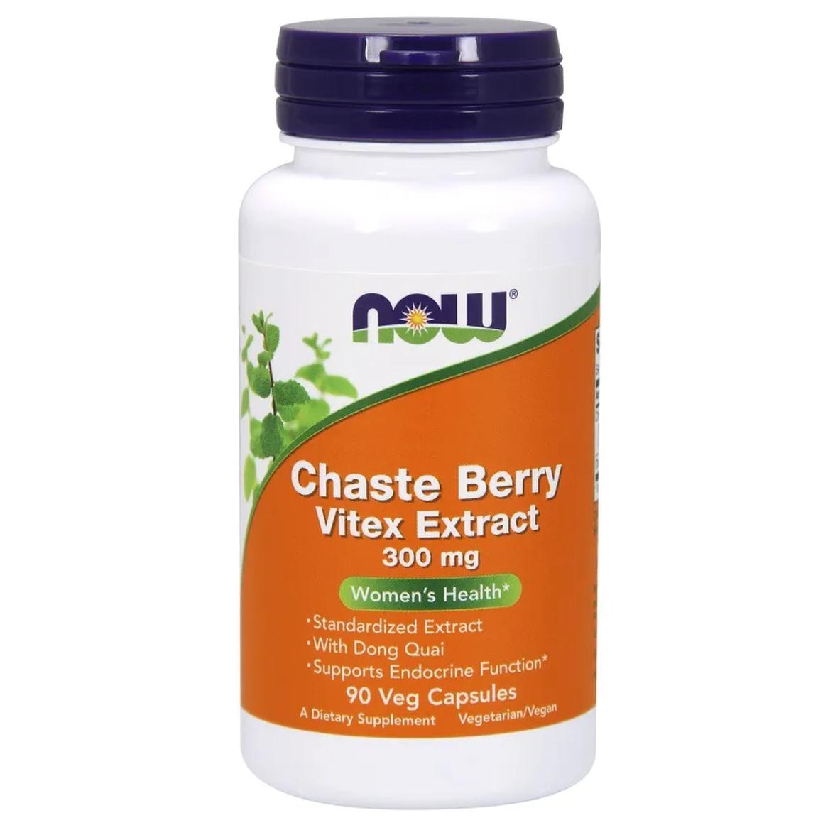 Now Foods Chaste Berry Vitex Extract suplement diety, 300mg, 90 kaps./1 opak.