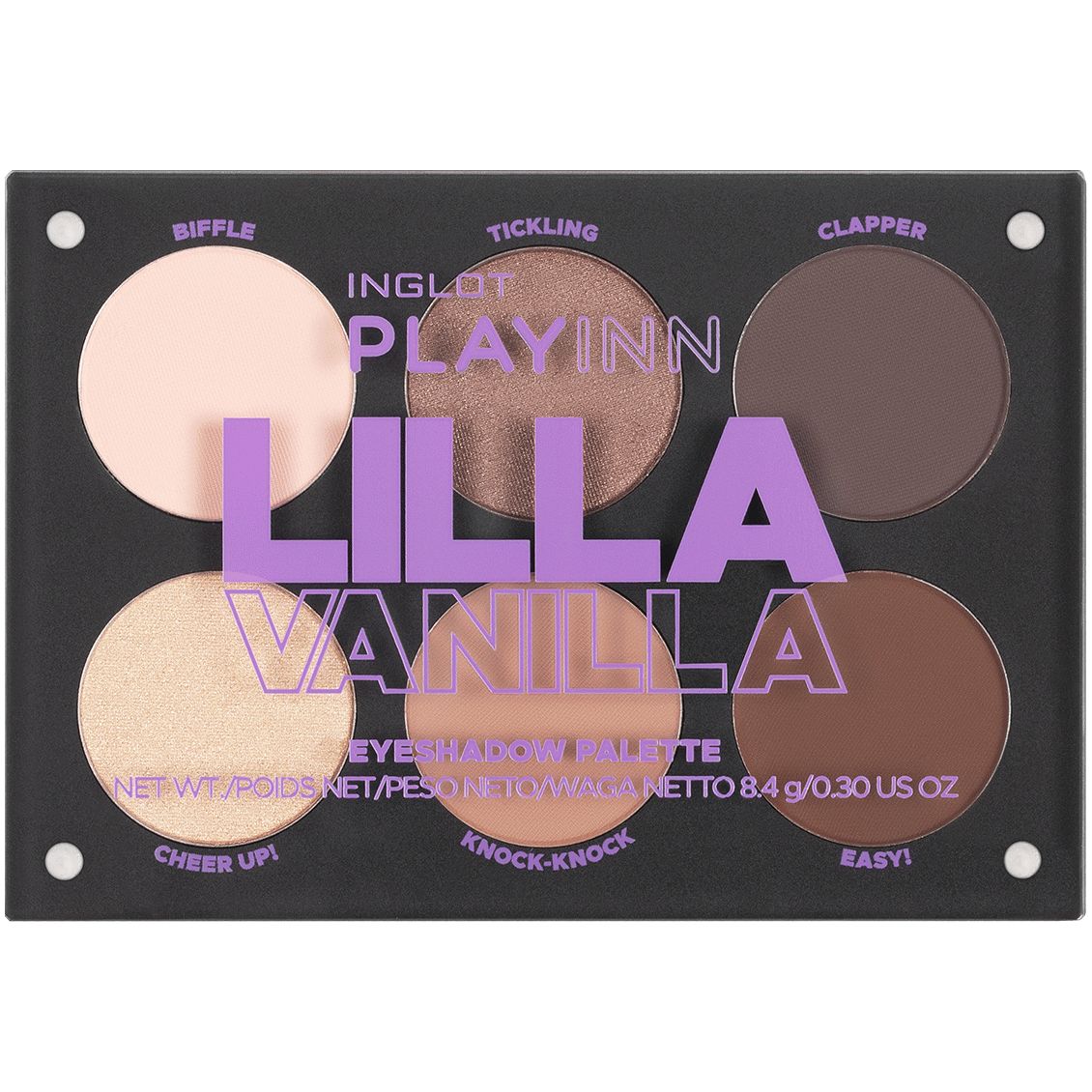 Inglot Playinn paleta cieni do powiek lilla vanilla, 8 g