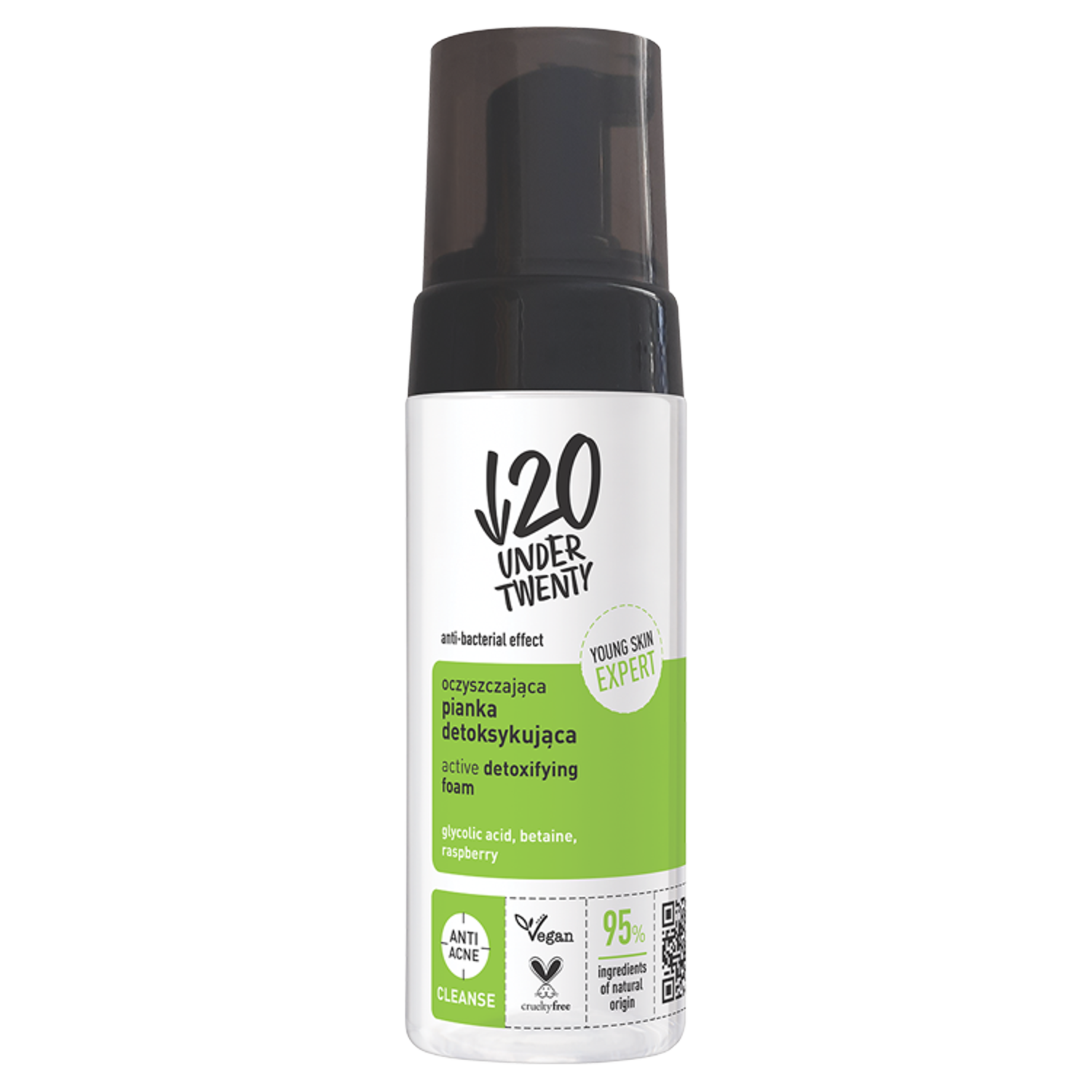 Under Twenty oczyszczająca pianka detoksykująca do twarzy, 150 ml