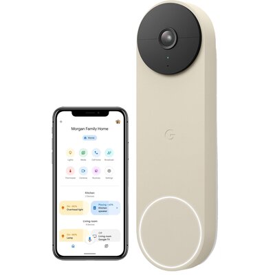 Wideodomofon GOOGLE Nest Doorbell Linen GA03013-US Wi-Fi/Bluetooth