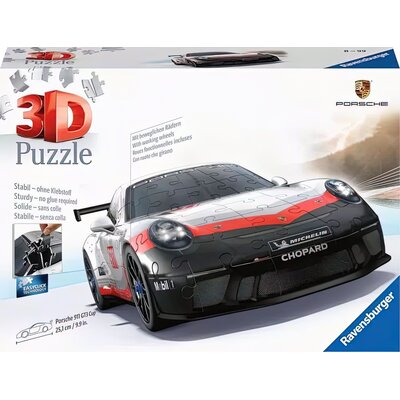 Puzzle 3D RAVENSBURGER Porsche 911 GT3 Cup 11557 (108 elementów)