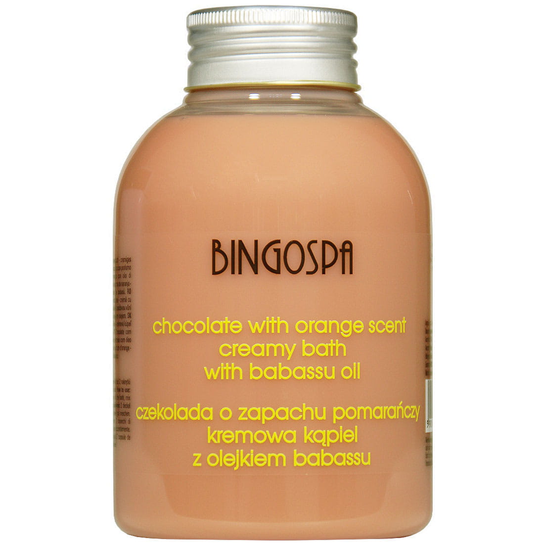 Bingospa czekolada o zapachu pomarańczy kremowa kąpiel z olejkiem babassu, 500 ml