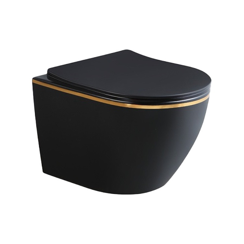 MISKA WC WISZĄCA RIMLESS MIZU-MTB-GL-RIM-03 CZARNA MAT DESKA WOLNOOPADAJĄCA DUROPLAST