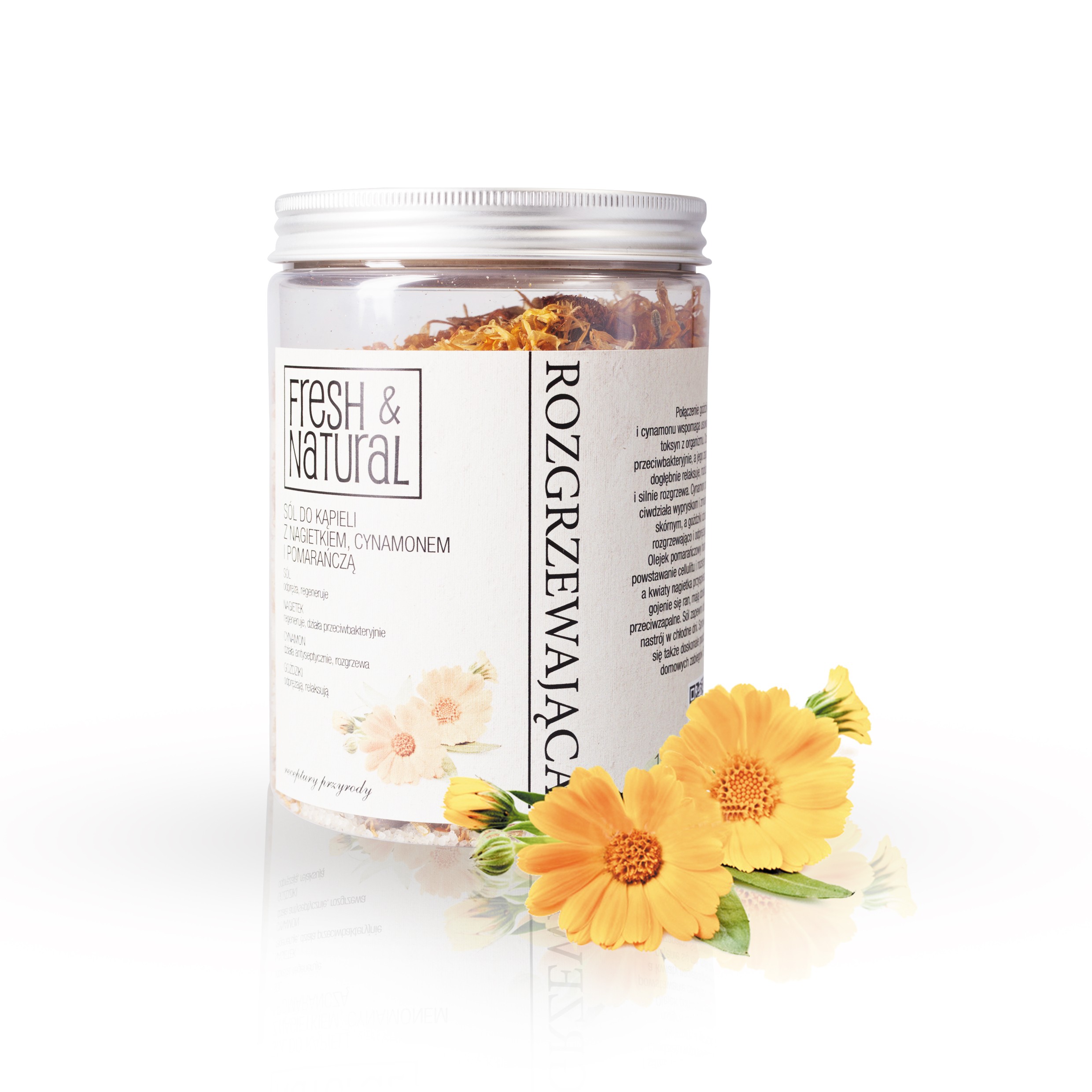 Fresh & Natural sól do kąpieli rozgrzewająca, 1000 g