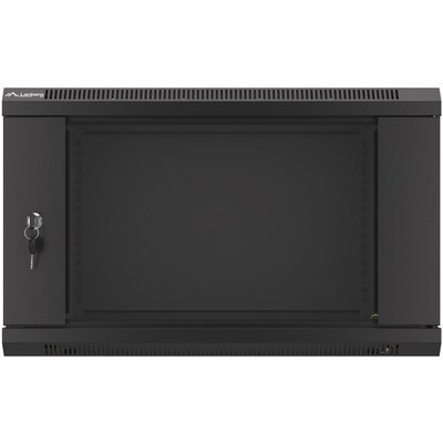 Szafa RACK LANBERG 19" 6U WF01-6604-10S 600 x 450 mm, Wisząca Czarny