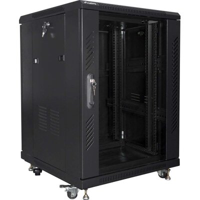 Szafa RACK LANBERG 19" 15U FF01-6615-12B 600 x 600 mm, Stojąca Czarny