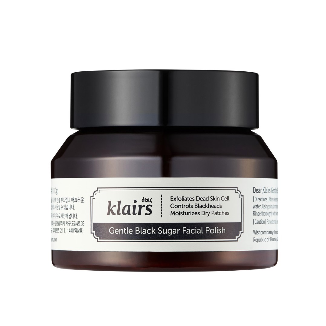 Dear Klairs Gentle Black Sugar Facial Polish peeling do twarzy z czarnym cukrem jadalnym, 110 g
