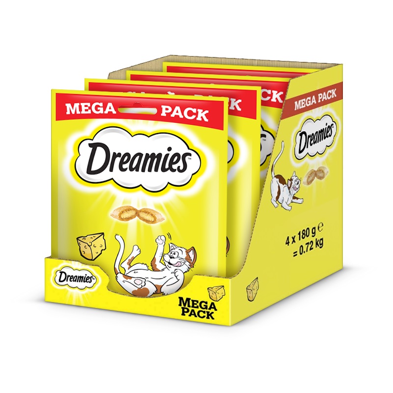 DREAMIES Mega Pack 4x180 g przysmak z pysznym serem dla kota