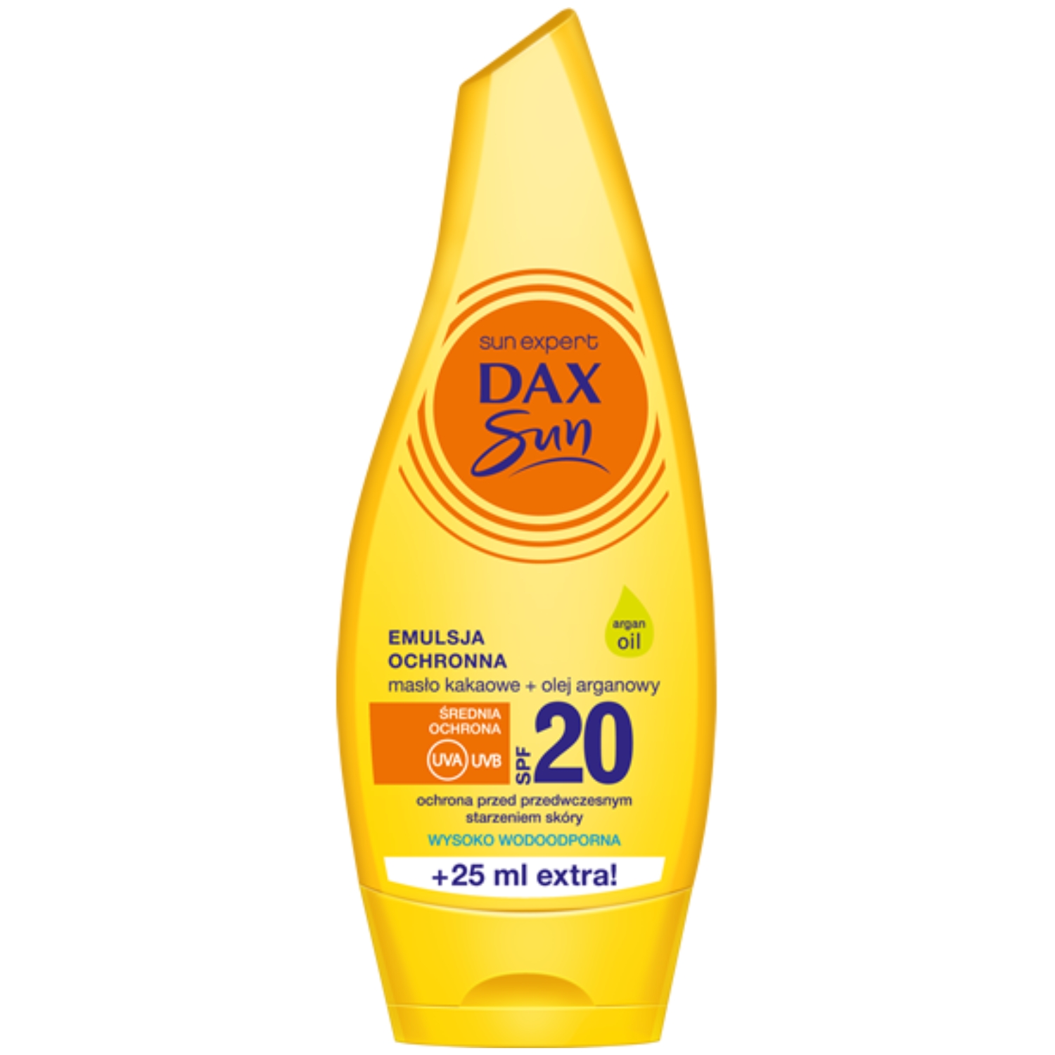 Dax Sun emulsja ochronna z masłem kakaowym i olejem arganowym SPF20, 175 ml