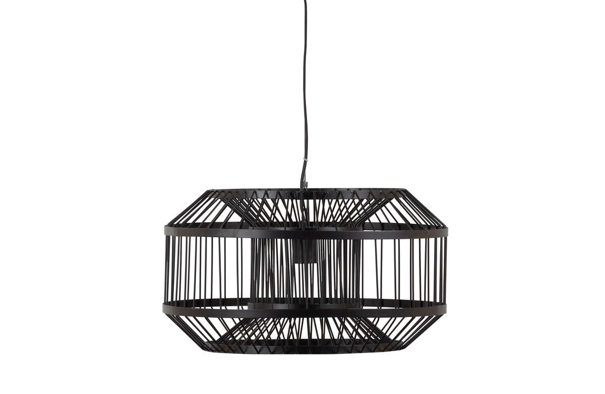 Woood - Lampa wisząca Esila (czarna)