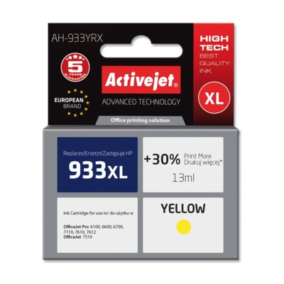 Tusz ACTIVEJET do HP 933 XL CN056AE Żółty 13 ml AH-933YRX
