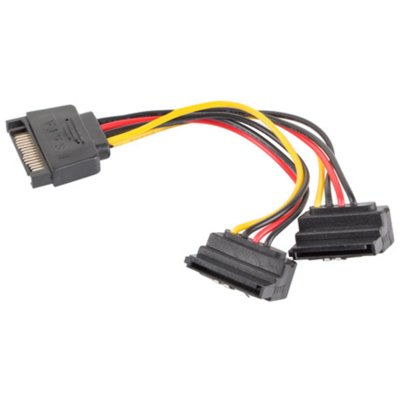Kabel 2x SATA - SATA LANBERG CA-SASA-10CU-0015 0.15 m