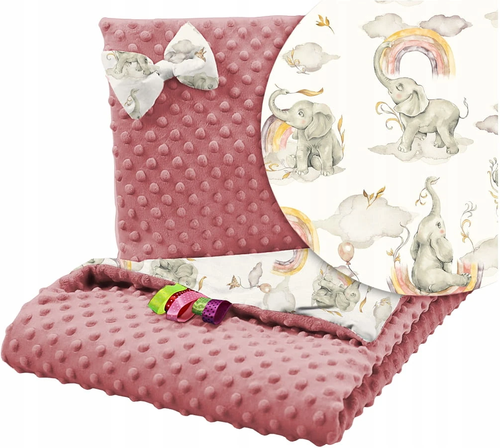 Kocyk minky 75x100 kołderka + poduszka Babymam