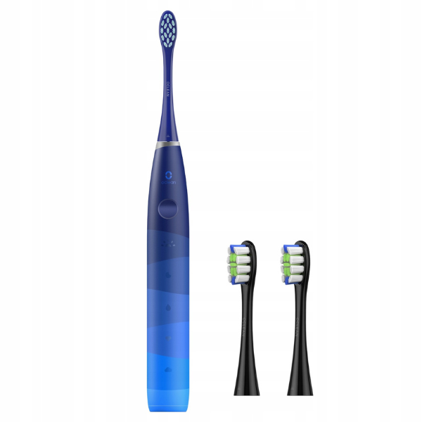 Oclean Flow zestaw: szczoteczka soniczna niebieska, 1 szt. + dodatkowe końcówki, 2 szt.