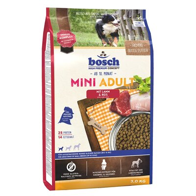 Karma dla psa BOSCH Mini Adult Jagnięcina z ryżem 3 kg
