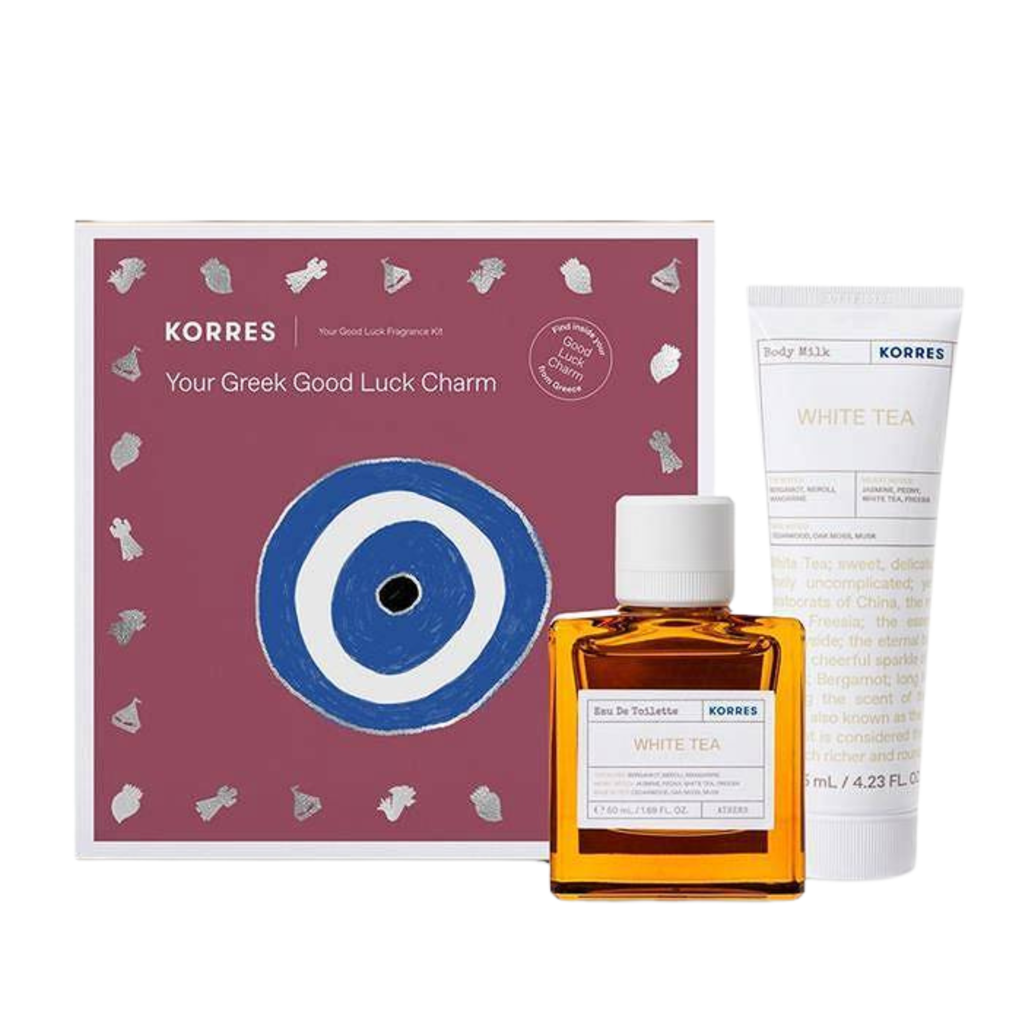 Korres White Tea zestaw: woda toaletowa damska, 50 ml + żel pod prysznic, 250 ml + bransoletka, 1 szt.
