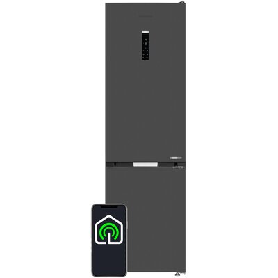 Lodówka GRUNDIG GKPN66940LXRW No Frost 203.5cm Ciemny Inox VitaminZone - wygodna szuflada na warzywa