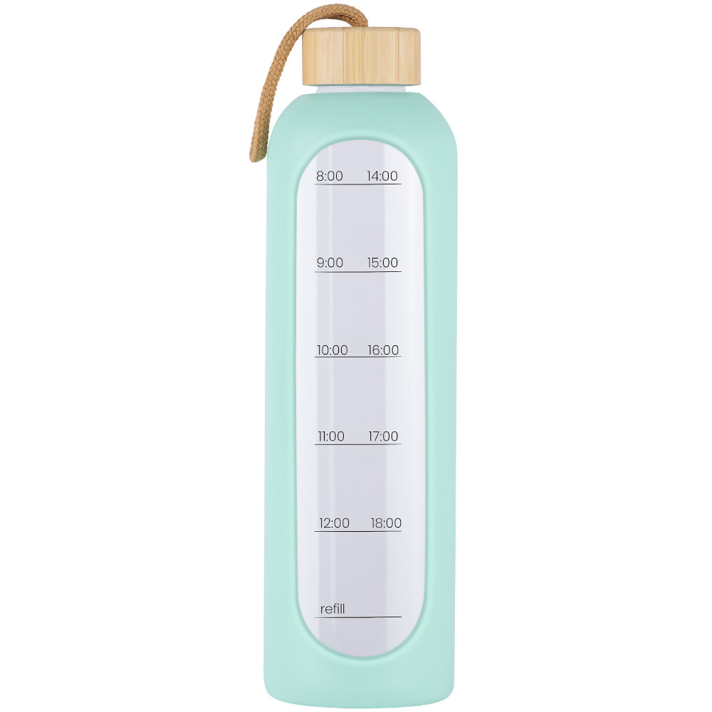 KiCA Hydro Glass szklana butelka zielona, poj. 1000 ml, 1 szt.