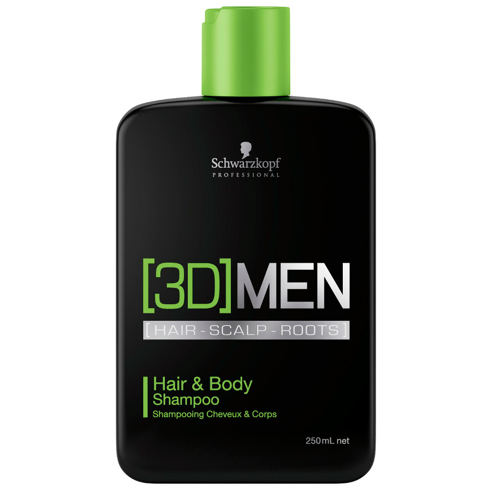Schwarzkopf Professional 3DMen Hair & Body szampon do włosów i ciała dla mężczyzn, 250 ml