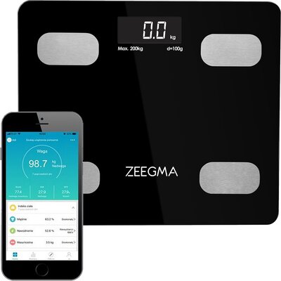 Waga łazienkowa ZEEGMA Gewit Czarny