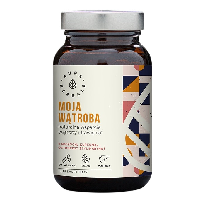 Aura Herbals Moja Wątroba Ekstrakt z Karczocha & Ostropesty suplement diety, 60 kaps./1 opak.