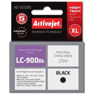 Tusz ACTIVEJET do Brother LC-900BK Czarny 25 ml AB-900BN