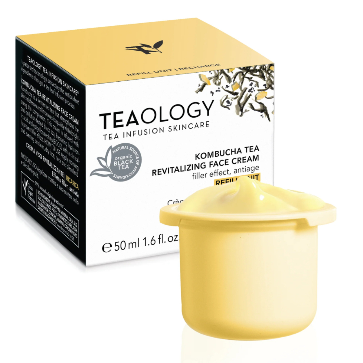 Teaology Kombucha zapas rewitalizującego kremu do twarzy, 50 ml