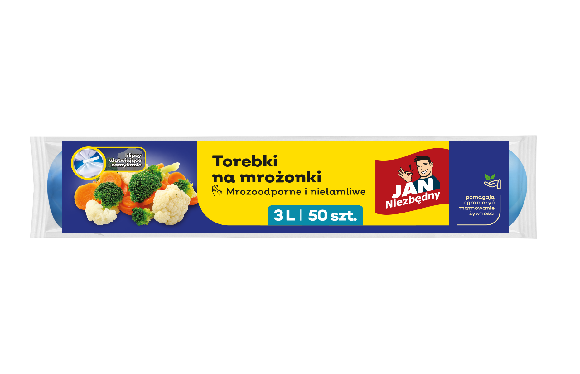 Jan Niezbędny Torebki na mrożonki 3 l, 50 szt.