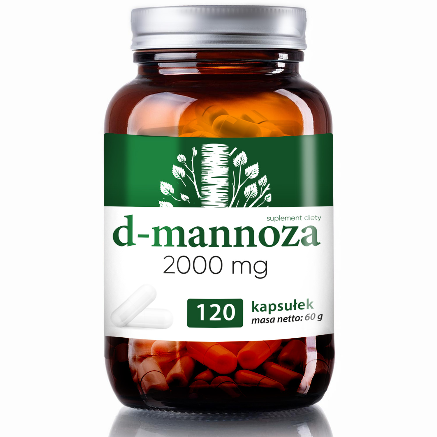 Medimes suplement diety D-mannoza 2000 mg 1 dawce dziennej, 120 kaps./1 opak.