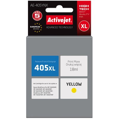 Tusz ACTIVEJET do Epson 405XL C13T05H44010 Żółty 18 ml AE-405YNX