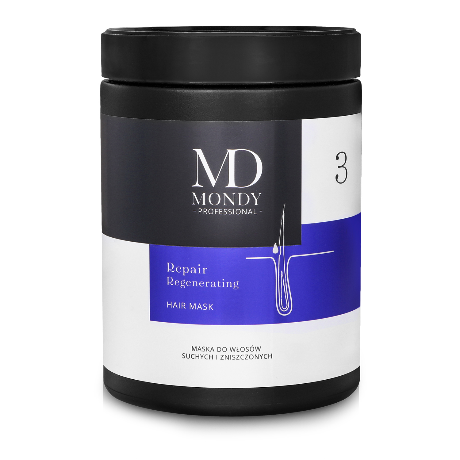 Mondy Repair Regenerating maska do włosów suchych i zniszczonych, 1000 ml