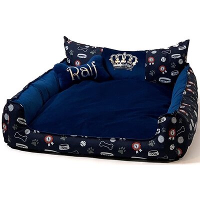 Legowisko uniwersalne GOGIFT Ralph XXL 110 x 90 x 18 cm Granatowy
