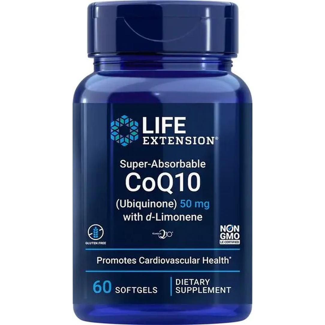 Life Extension suplement diety Super-Wchłanialny CoQ10 (ubichinon) z D-Limonenem, 100mg, 60 kaps./1 opak.