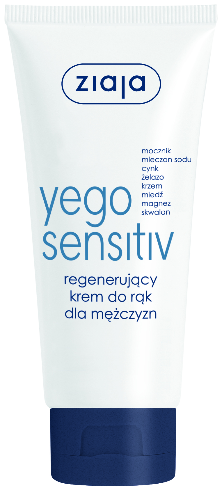 Ziaja Yego Sensitiv, krem regenerujący do rąk dla mężczyzn, 75 ml