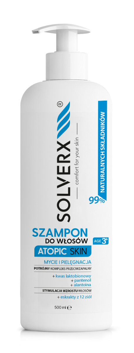 Solverx Atopic Skin szampon do włosów, 500 ml