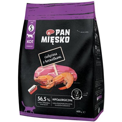 Karma dla kota PAN MIĘSKO Cielęcina z krewetkami 400 g