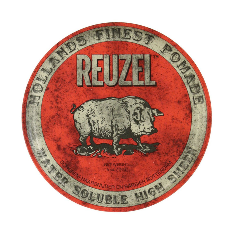 Reuzel Red Water Soluble High Sheen mocno nabłyszczająca i średnio utrwalająca pomada do włosów, 113 g