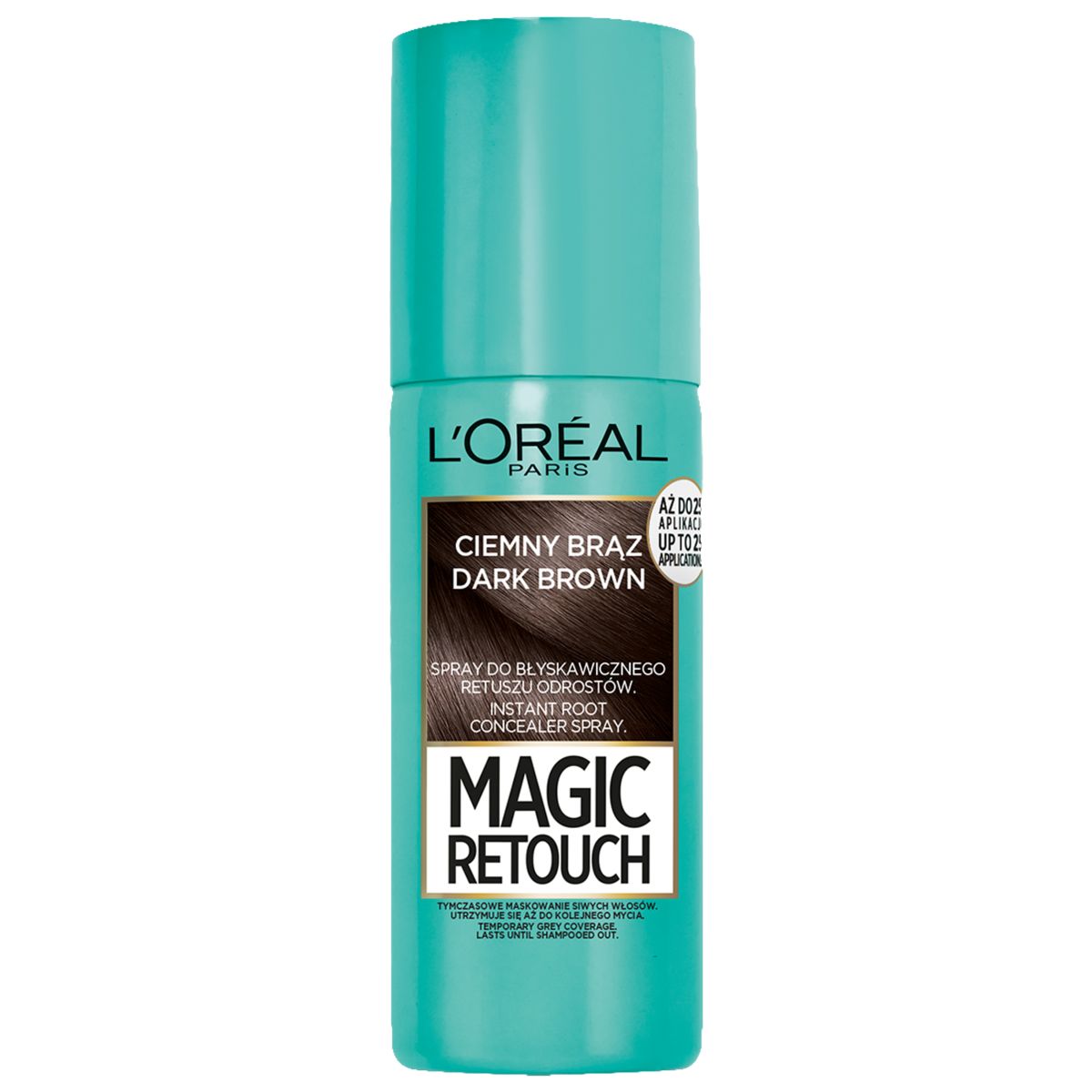 L'Oréal Paris Magic Retouch spray do retuszu odrostów ciemny brąz, 75 ml