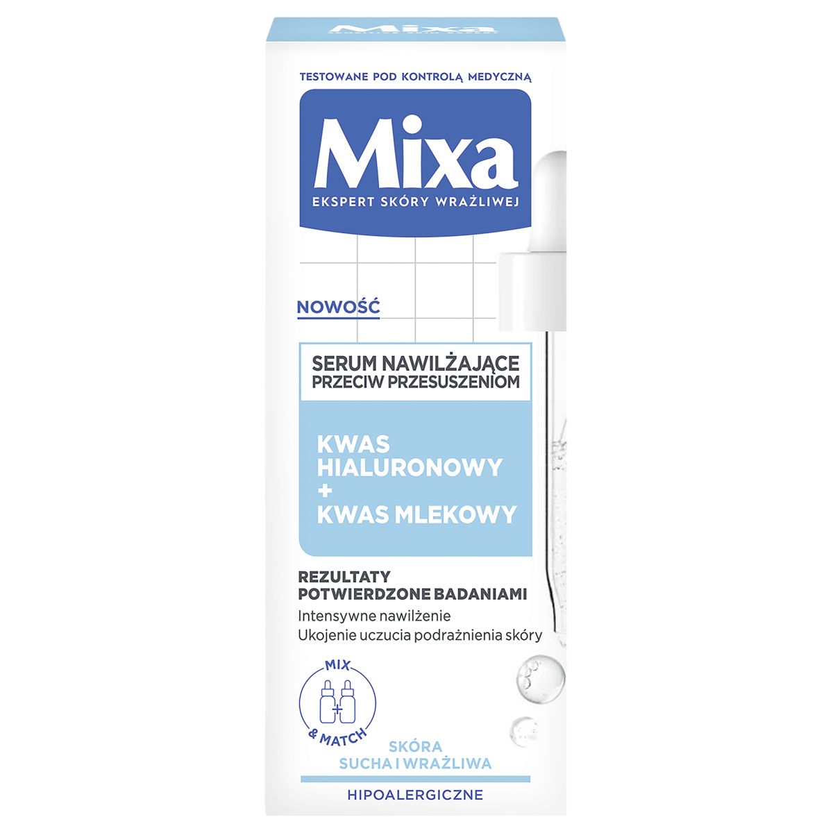 Mixa Lab nawilżające serum do twarzy przeciw przesuszeniom, 30 ml