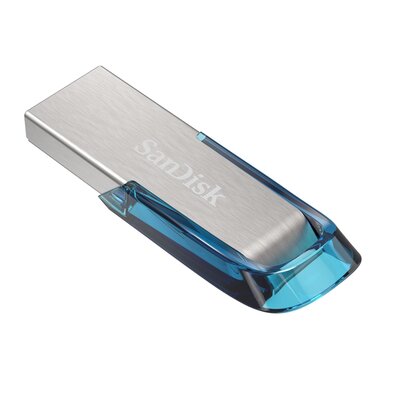 Pendrive SANDISK Ultra Flair 128GB, USB 3.2 Gen. 1 (USB 3.0), Odczyt 150 Mb/s Srebrno-niebieski