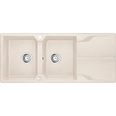 Zlewozmywak dwukomorowy z ociekaczem DEANTE Andante ZQN 5213 Beżowy 50x116