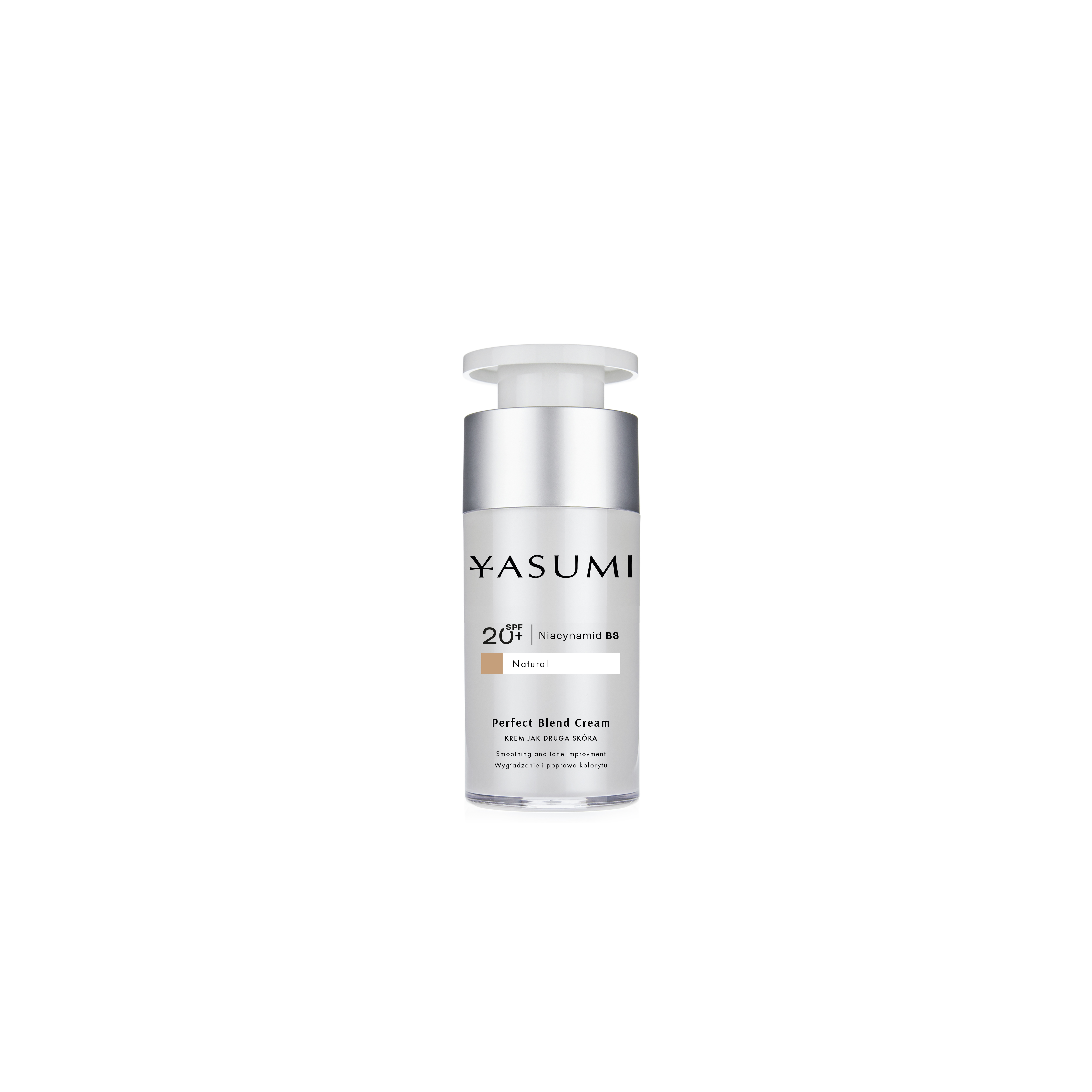 Yasumi Perfect Blend tonujący krem do twarzy z SPF20+ 02 natural, 30 ml