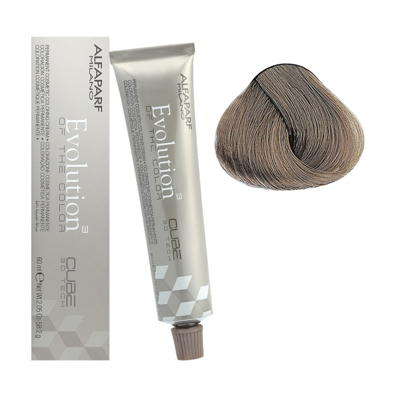 Alfaparf Evolution of the Color Cube trwała farba do włosów 8.01 jasny blond czysty popielaty, 60 ml