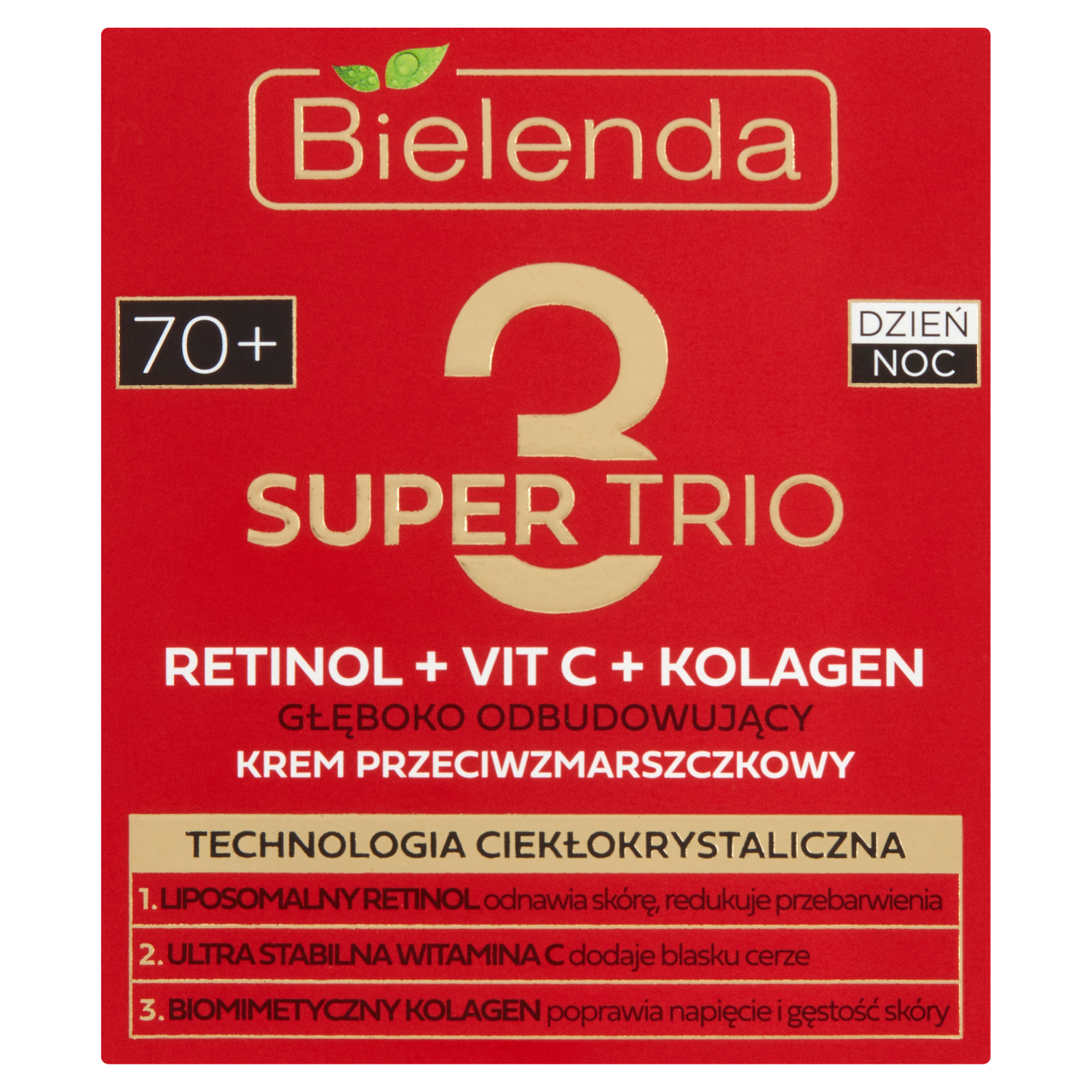 Bielenda Super Trio przeciwzmarszczkowy krem do twarzy 70+, 50 ml