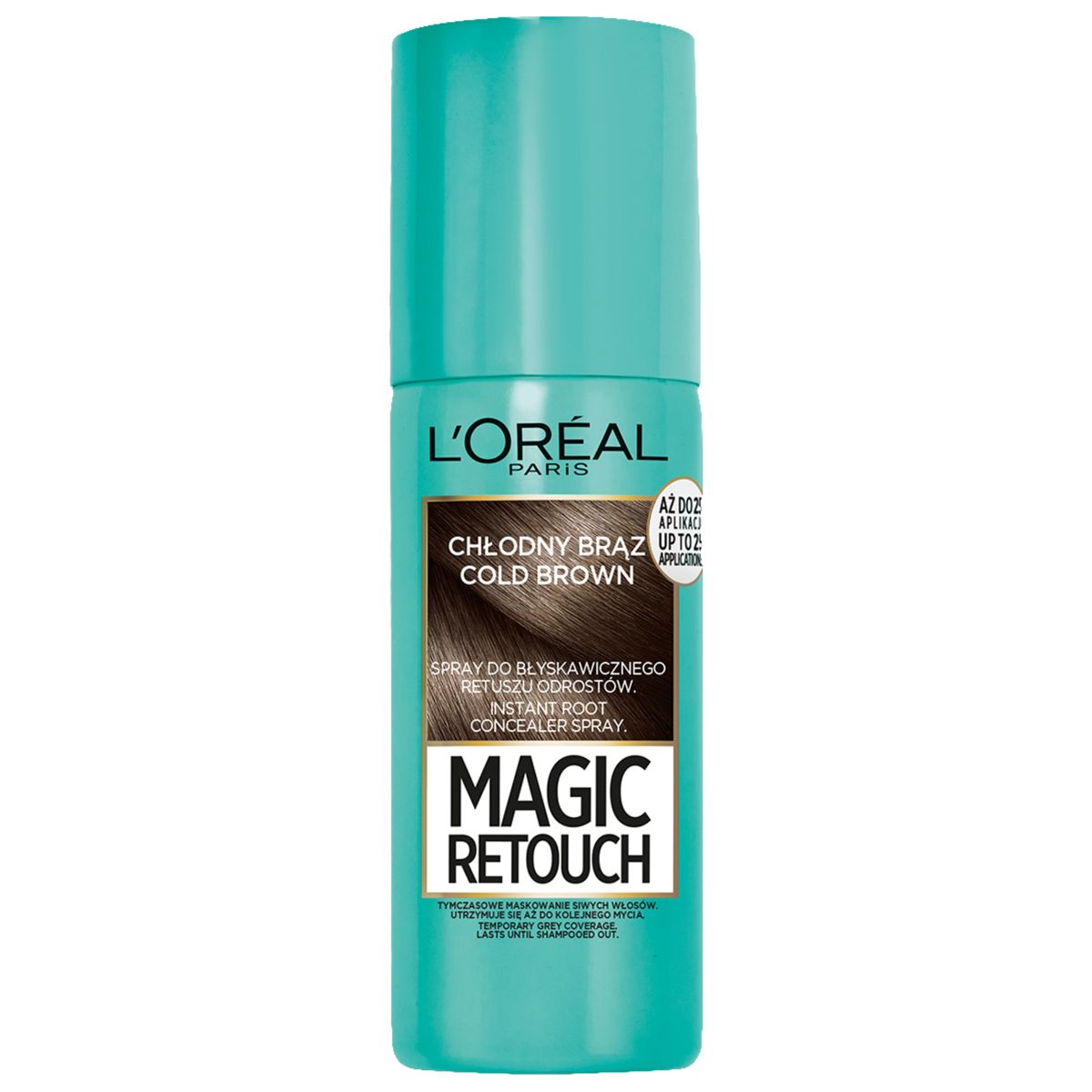 L'Oréal Paris Magic Retouch retusz odrostów w sprayu chłodny brąz, 75 ml