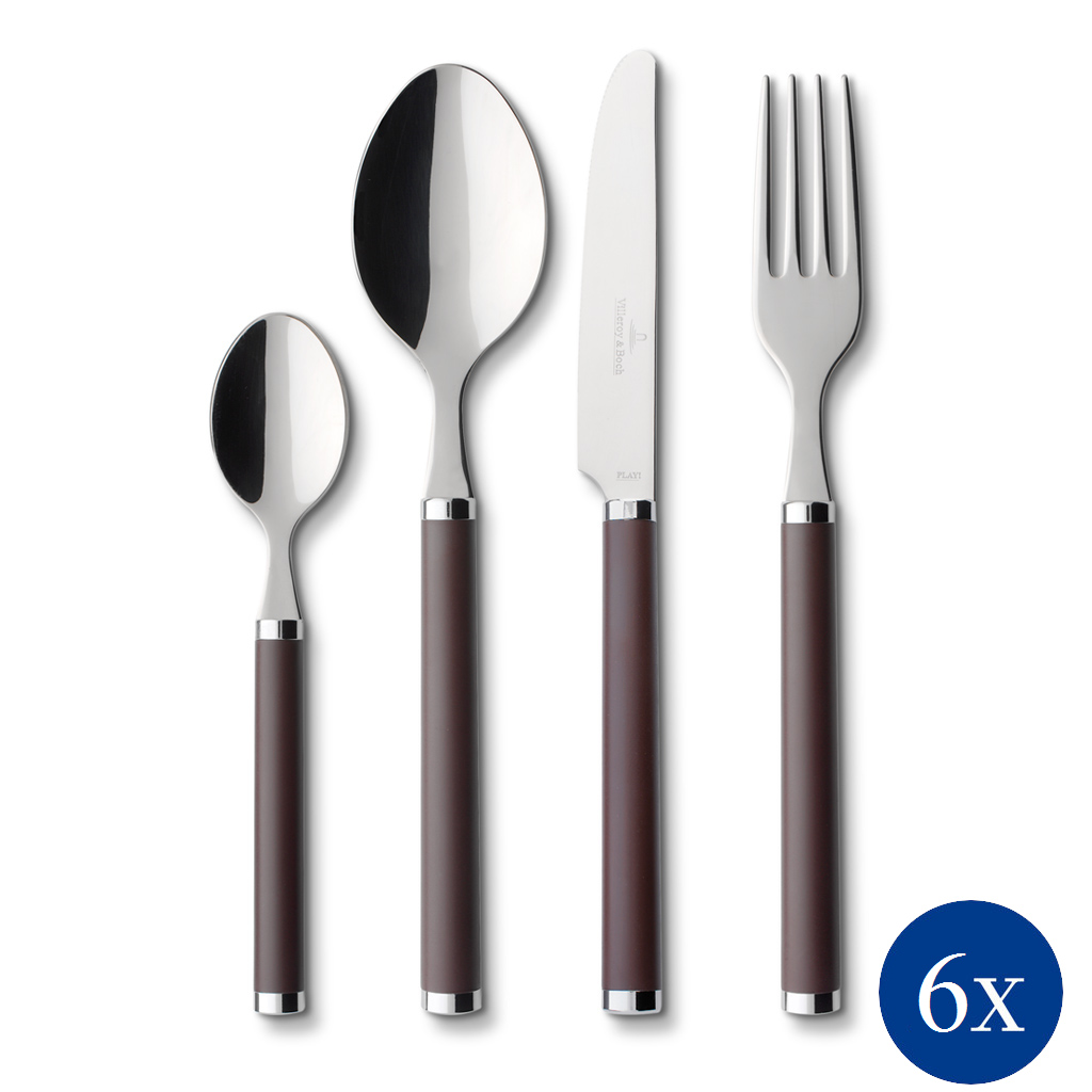 Villeroy&Boch - Komplet sztućców 24 el. Play! Brązowy