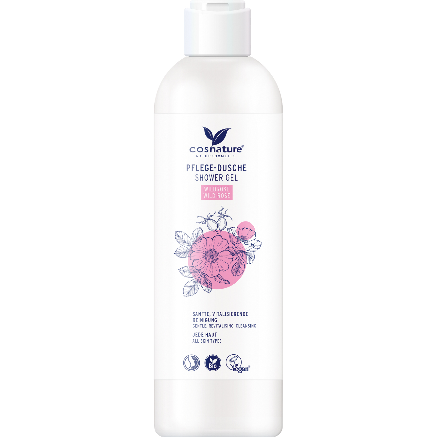Cosnature Naturalny odżywczy żel pod prysznic z dziką różą, 250 ml