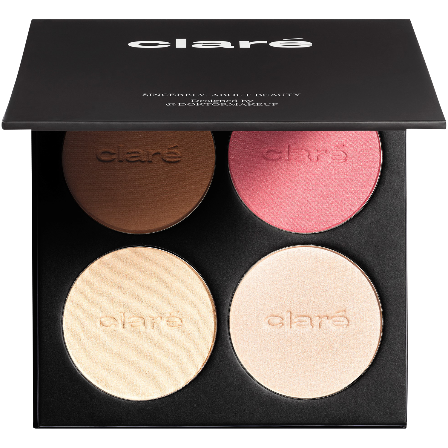Claré Makeup Surgery paleta do konturowania twarzy dla brunetek Noir, 32 g