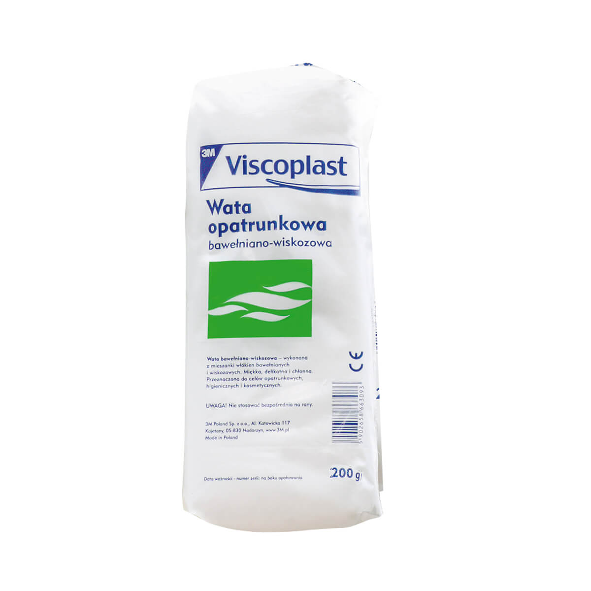 Viscoplast, wata opatrunkowa bawełniano-wiskozowa, 200 g