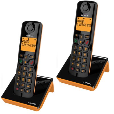 Telefon ALCATEL S280 Duo Czarno-pomarańczowy